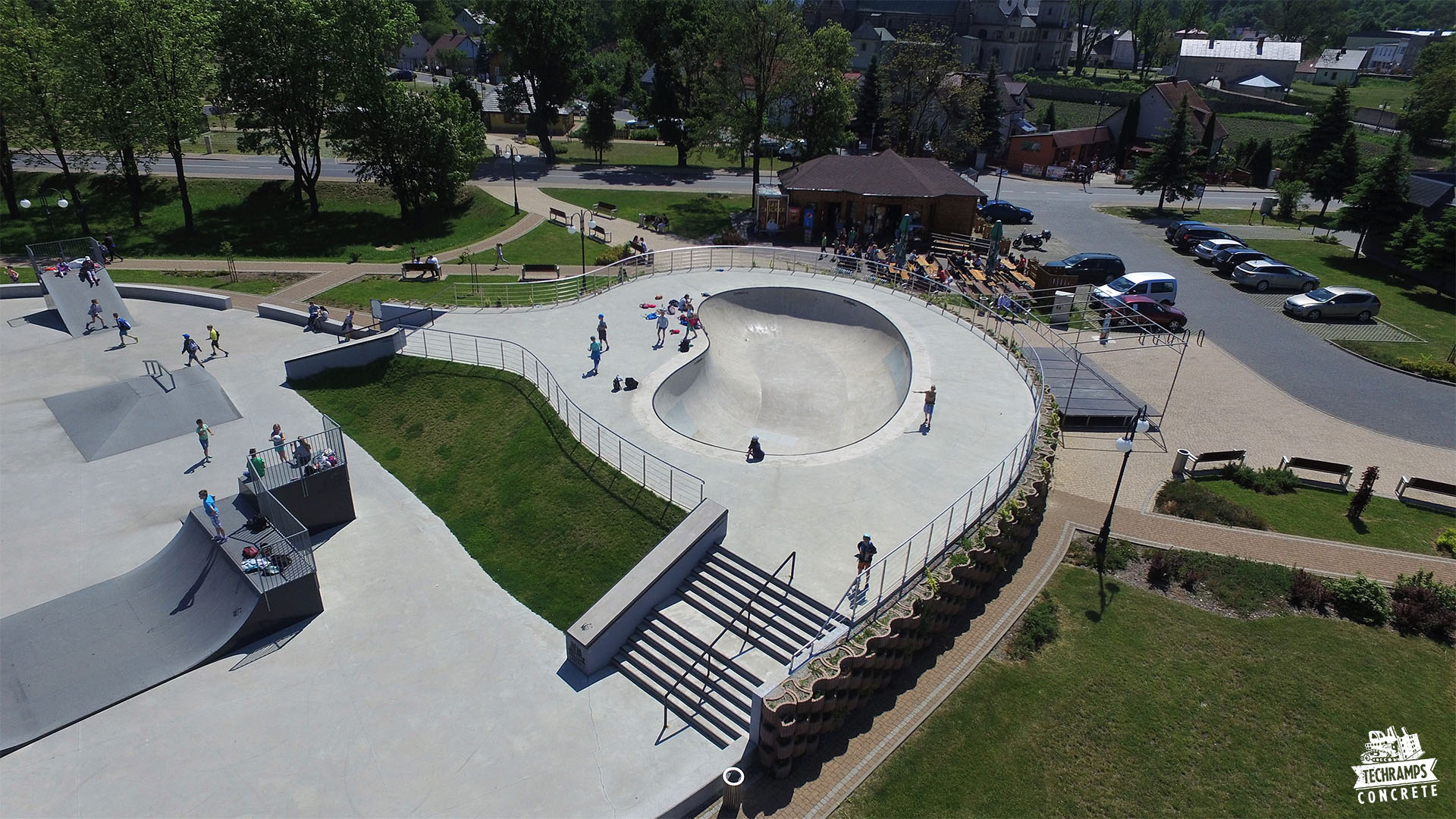 Skatepark betonowy w Wąchocku